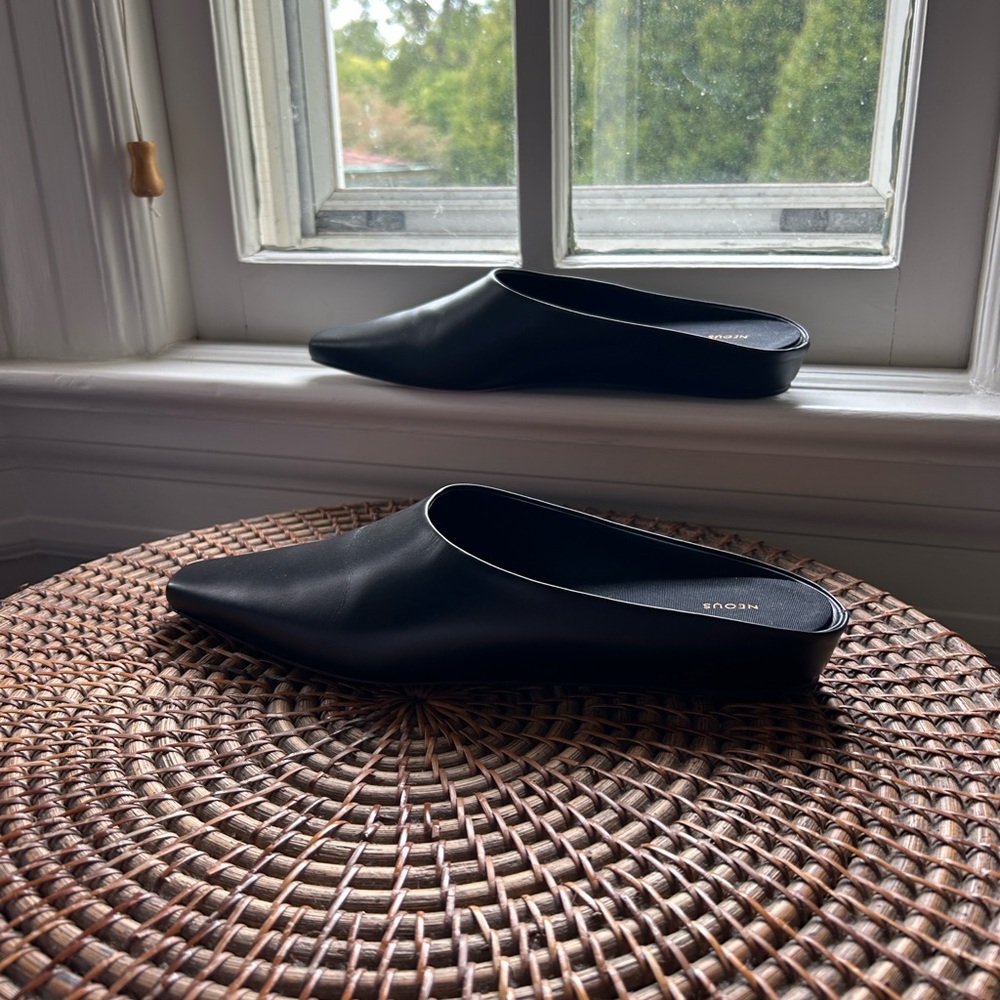 Neous black leather mules Alba size 40, never worn